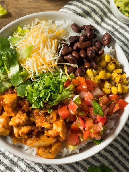 Dinner | Chicken Burrito Bowl with Avocado Crema